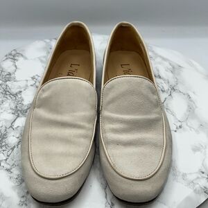 L’IDEA Nude Suede Loafer Italian Made-36, US 6